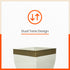 MYLA Metal Square Planters / Pots for Home / Garden / Balcony | Large – White & Bronze